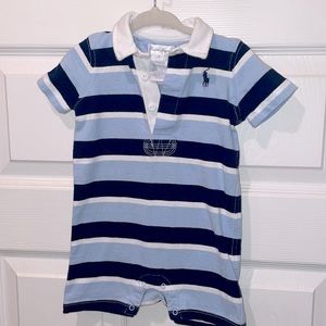 Boys Ralph Lauren Polo Romper, Size 9 Months